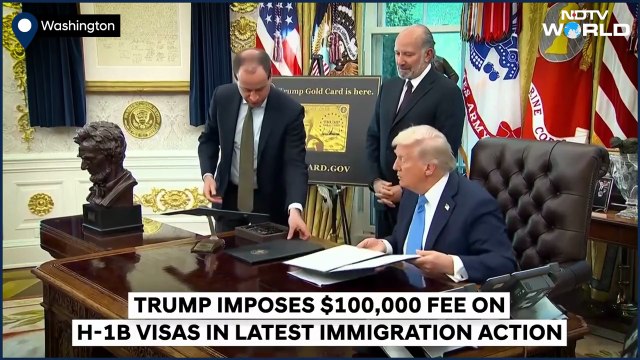New H1B Visa Fees Trump Imposes 100,000 Fee On H-1B Visas In Latest Immigration Action