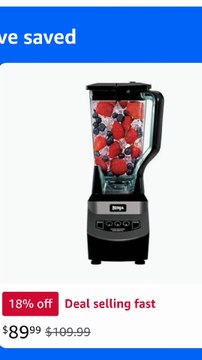 Ninja Blender, For-Smoothies, Salsa, Shakes, Slush, and-Frozen Drinks, Pitcher, and-Lid, for-Kitchen, Crushes Ice, Fruit, and-Veggies, 1000-Watt, Dishwasher Safe,