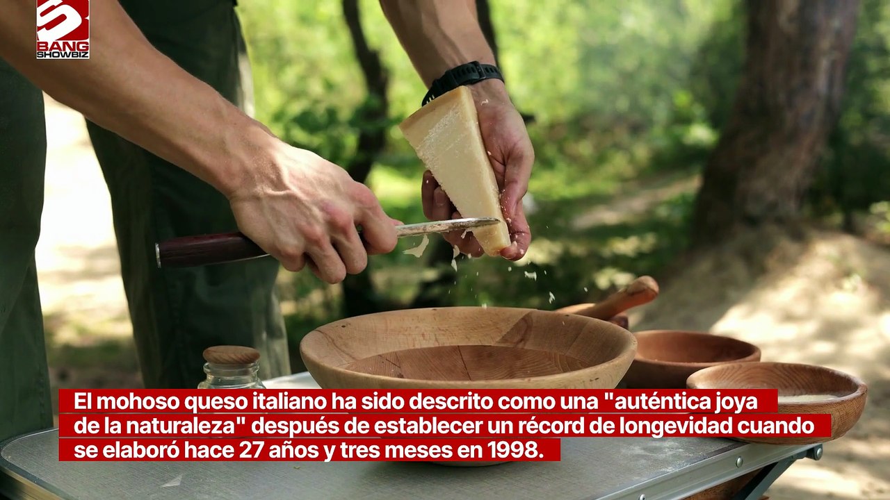 Un queso parmesano es considerado bueno para comer aún después de 27 años en los estantes