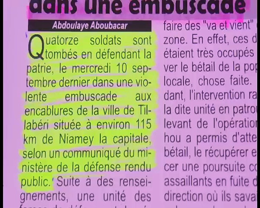 Revue Presse Labari 19 Septembre 2025