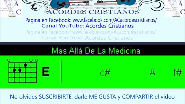 Mas allá de la medicina - Trio Renuevo Acordes Guitarra