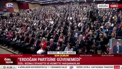 Özgür Özel: Erdoğan partisine güvenemedi