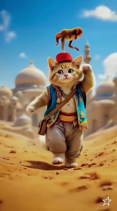 The Cat and monkey 🐒 for magic  videos