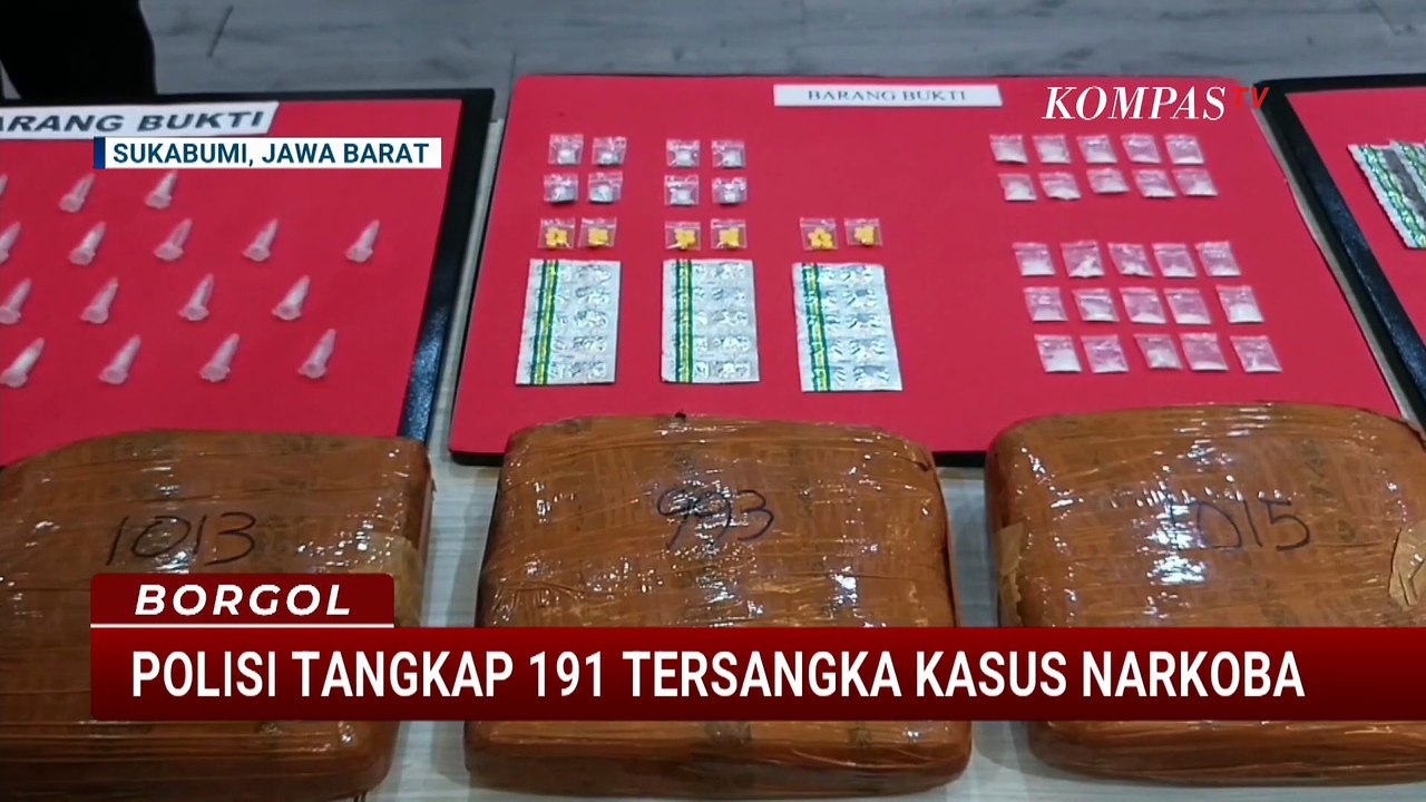 Polres Sukabumi Tangkap 191 Tersangka Kasus Narkoba Berbagai Jenis | BORGOL
