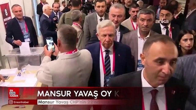 Mansur Yavaş CHP’nin 22’nci Olağanüstü Kurultayı’nda oy kullandı