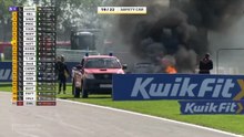 BTCC 2025 Silverstone Race 1 Hamilton Huge Fire