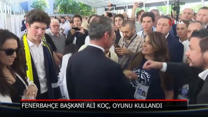 Fenerbahçe Başkanı Ali Koç, oyunu kullandı