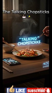 chopstick can talk! #chopsticks,#kitchen,#shortfeed,#ai,#smartech,#comedyeffect,#aieyes313,#aishorts