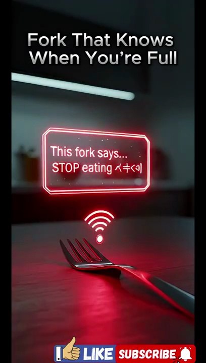 the fork that stops you from overeating🍴🚨_smart utensils 2025_ #ai, #aishorts,#aieyes313,#kitchen,#shortfeed ,#fyp,#futuretech