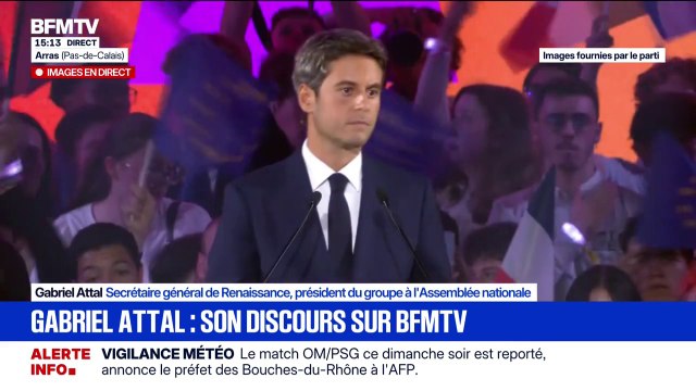 Pour sa rentrée politique à la tête du parti présidentiel Renaissance, Gabriel Attal est à Arras où l'extrême droite a gagné tant de terrain