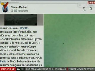 Pdte. Maduro: Hoy, la patria de Simón Bolívar está más unida que nunca para garantizar la soberanía