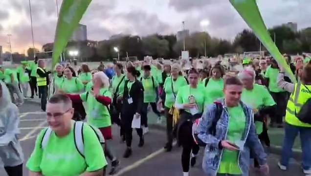 Inspirational fundraisers take part in the Rowans Hospice Shining Stars Walk in memory of loved ones - video by Matthew Clark