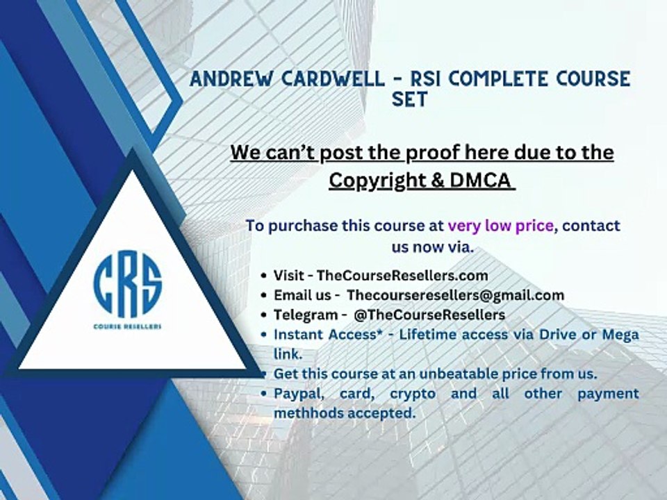 Thecourseresellers.com - Andrew Cardwell – RSI Complete Course Set