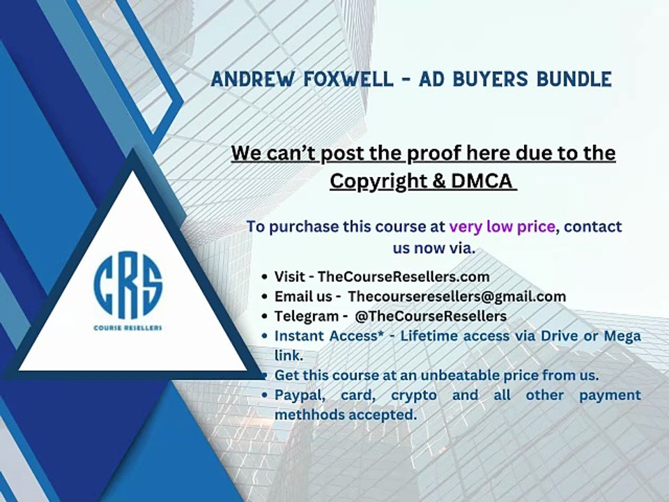 Thecourseresellers.com - Andrew Foxwell – Ad Buyers Bundle