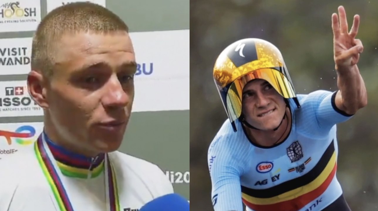 Cyclisme - Championnats du Monde UCI Kigali 2025 - Remco Evenepoel : "Quand j'ai vu Tadej Pogacar devant moi..."