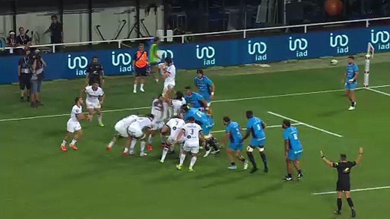 TOP 14 - Essai de Dimitri DELIBES (ST) - Montpellier Hérault Rugby - Stade Toulousain