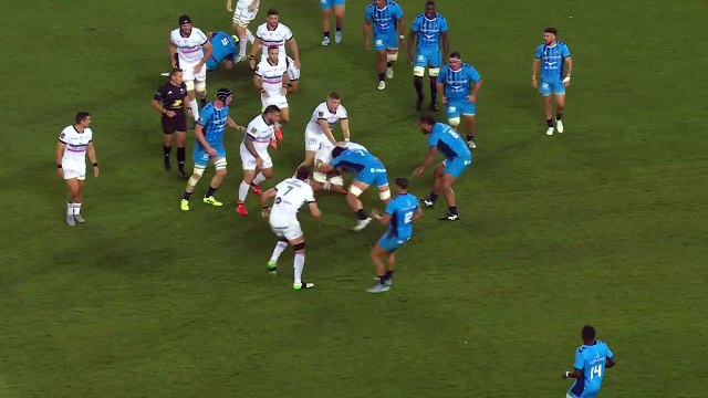 TOP 14 - Essai de Gabriel NGANDEBE (MHR) - Montpellier Hérault Rugby - Stade Toulousain