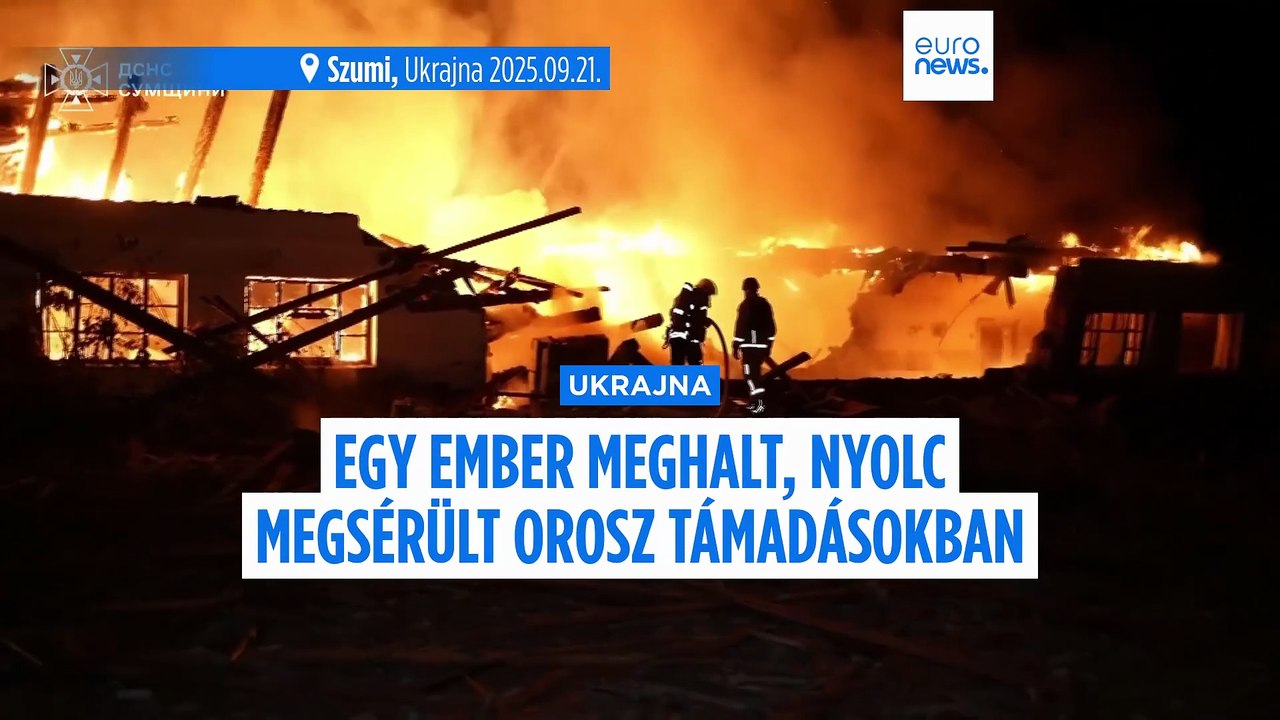 Egy ember meghalt, nyolc másik megsérült ukrán városok elleni éjszakai orosz támadásokban