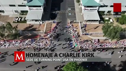 Realizan homenaje a Charlie Kirk en sede de Turning Point USA, Phoenix