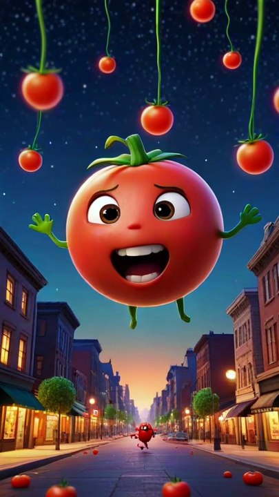 Tomato Becomes Superhero Tonight 🍅🦸‍♂️🌃🤣💫🌟🎉😂 #viral #disney #shortsviral #ai #cartoon #shortvideos