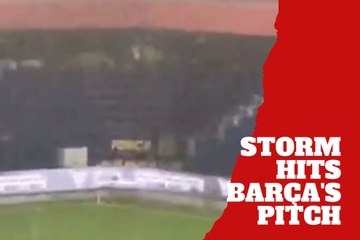 Rain havoc at Johann Cruyff ahead of Barcelona clash