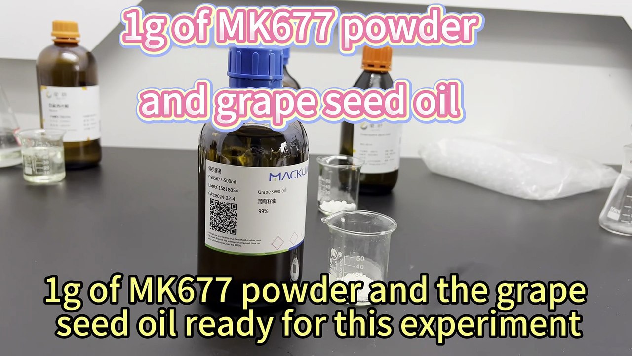 How well does MK677 dissolve in grape seed oil?