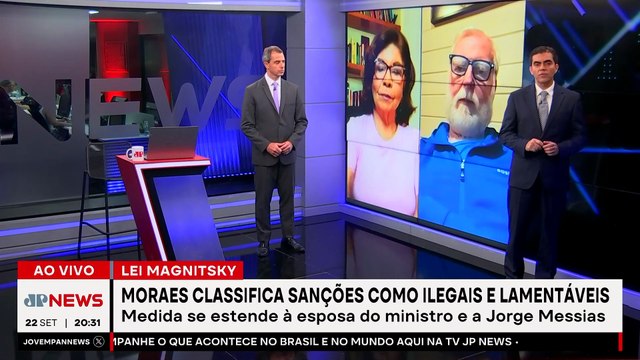 EUA ANUNCIAM SANÇÕES CONTRA ESPOSA DE ALEXANDRE DE MORAES | JORNAL JOVEM PAN - 22/09/2025