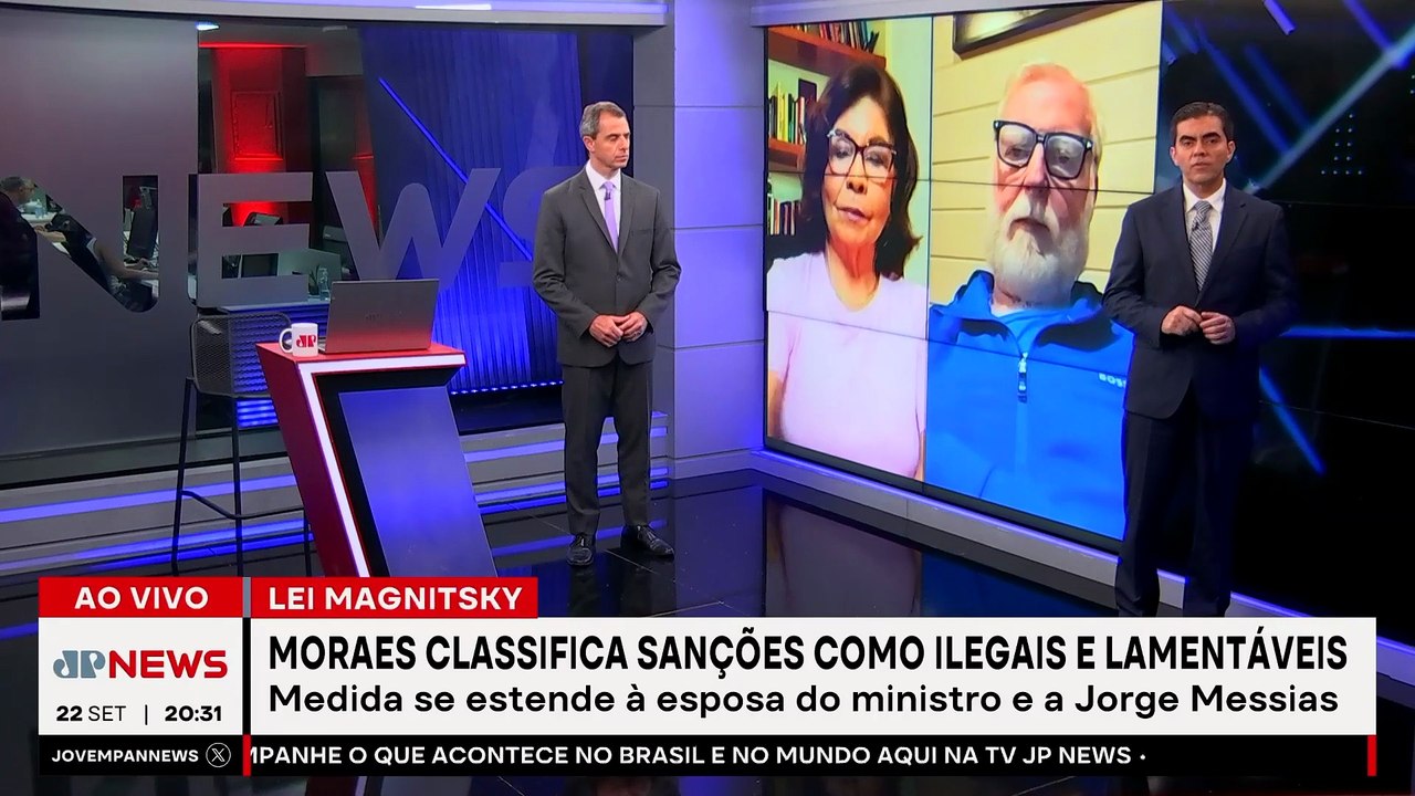 EUA ANUNCIAM SANÇÕES CONTRA ESPOSA DE ALEXANDRE DE MORAES | JORNAL JOVEM PAN  - 22/09/2025