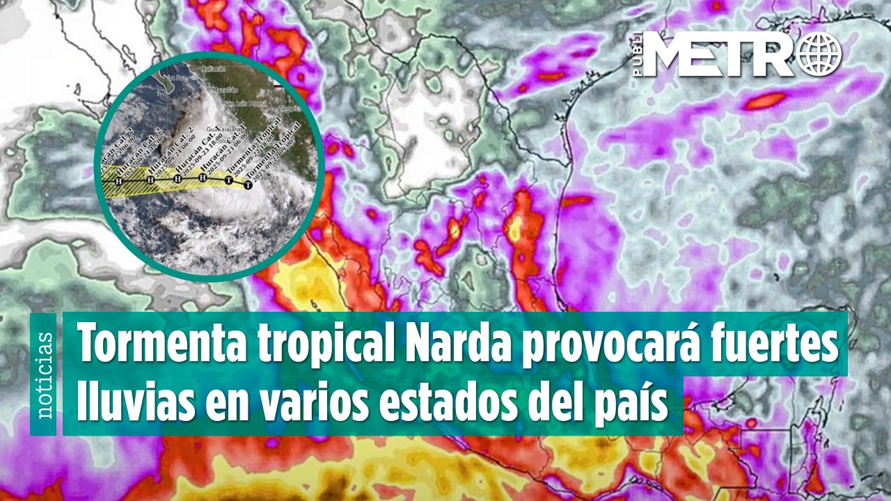 Tormenta tropical Narda provocará fuertes lluvias en varios estados del país_VERT OK