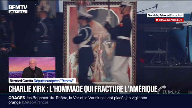 Hommage à Charlie Kirk: Aux États-Unis, on parle surtout de l'offensive de Donald Trump contre la démocratie américaine , observe Bernard Guetta, député européen (Renew)