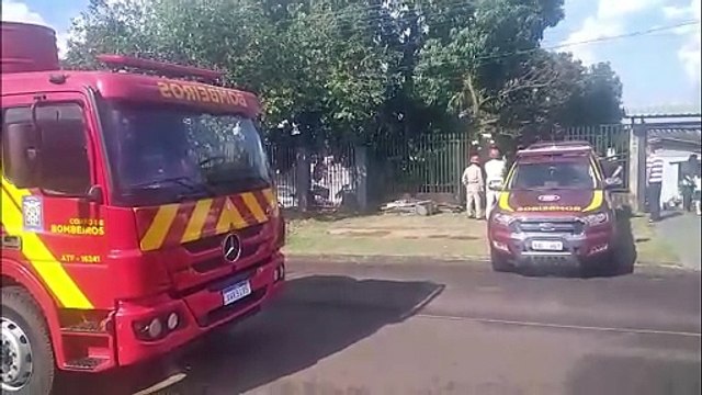 Árvore cai em cima de residência no Bairro Periolo, em Cascavel