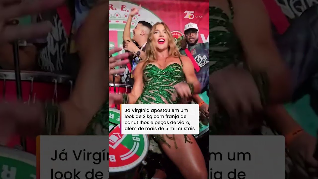 Virgínia é coroada rainha de bateria da Grande Rio e recebe faixa de Paolla Oliveira #shorts