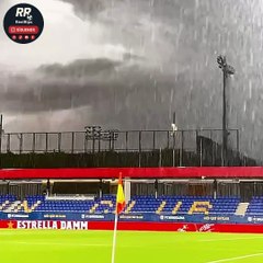 DILUVIO EN EL JOHAN CRUYFF: LLUVIA, RAYOS Y BARÇA–GETAFE PASADO POR AGUA ☔⚡🏟️