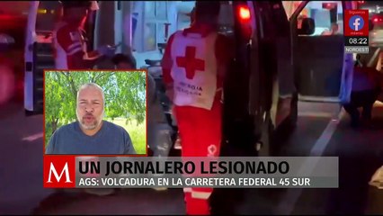 En Aguascalientes se reporta volcadura sobre la carretera federal 45 sur