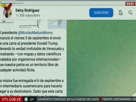 Pdte. Nicolás Maduro envió carta al Pdte. Donald Trump elevando la verdad irrefutable de Venezuela