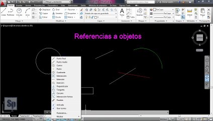 Autocad - Referencias a objetos 2D. Referencia a objetos en Autocad. Tutorial en español HD