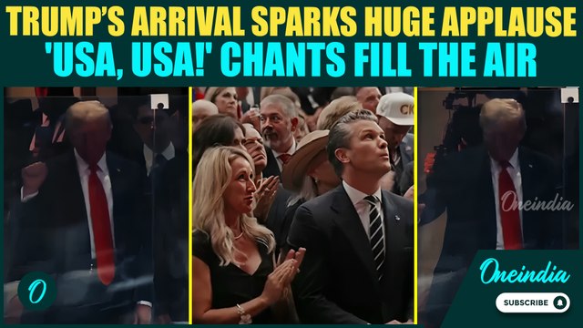 Crowd Erupts Into ‘USA! USA!’ Chants as Trump Arrives to Honor Kirk; Thousands Stand in Tribute