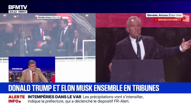 Donald Trump et Elon Musk sont ensemble en tribunes pour l'hommage à Charlie Kirk à Glendale aux États-Unis