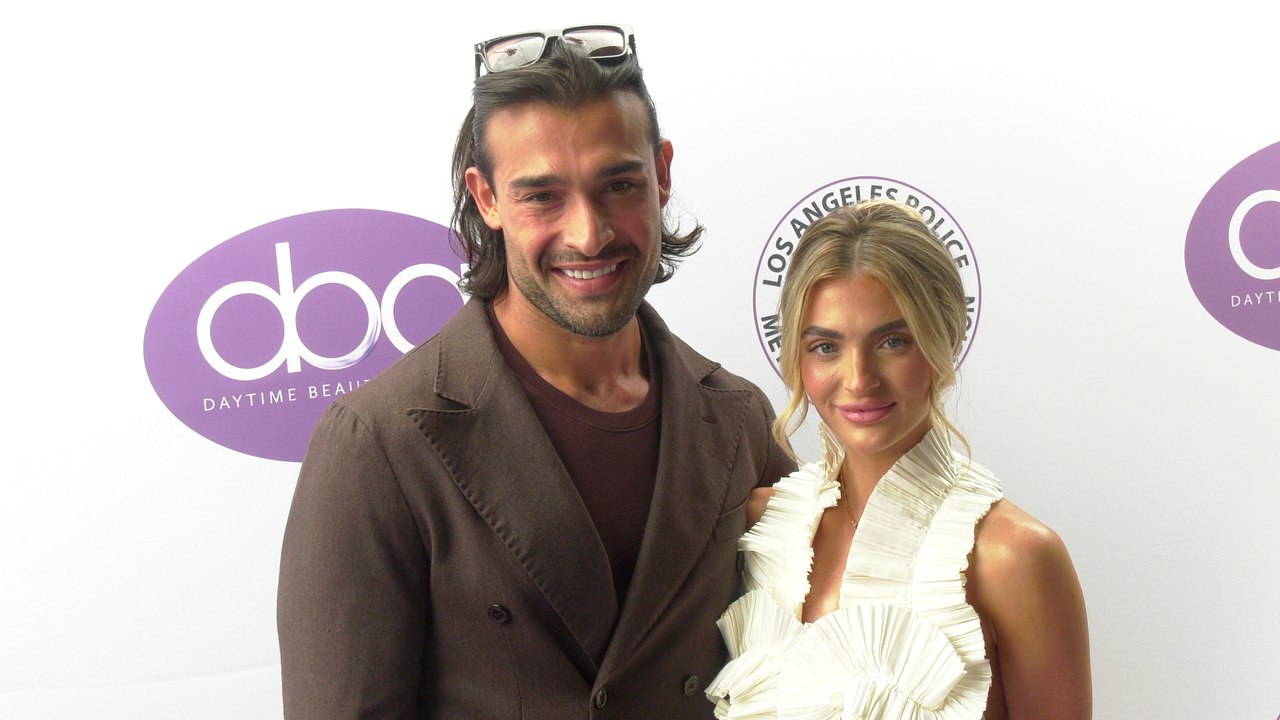Sam Asghari and Brooke Irvine attend the purple carpet at the 7th ...