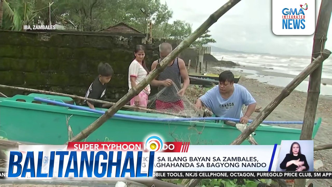 Pre-emptive evacuation sa ilang bayan sa Zambales, ipinatupad na bilang paghahanda sa Bagyong Nando | Balitanghali