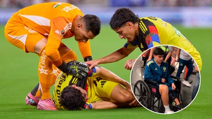 Dagoberto Espinoza atiende a la afición del América en silla de ruedas pese a lesión en la rodilla