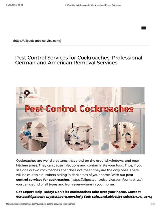 1. Pest Control Services for Cockroaches _ Expert Solutions