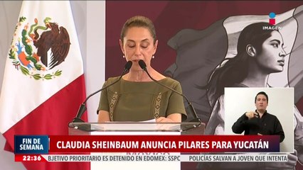 Claudia Sheinbaum anuncia construcción de Pilares para Yucatán