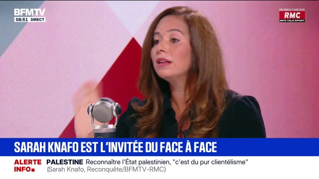 Pour Sarah Knafo (Reconquête), Michel Barnier n'est pas un modèle ni une personne avec qui s'allier demain