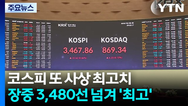 코스피, '8만 전자'에 또 최고치 경신...코스닥 1% 상승 / YTN