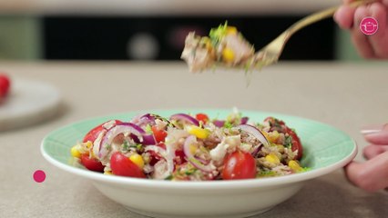 وصفة سلطة التونا بالطماطم والبصل