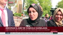 Cumhurbaşkanı Erdoğan'a ABD'de coşkulu karşılama