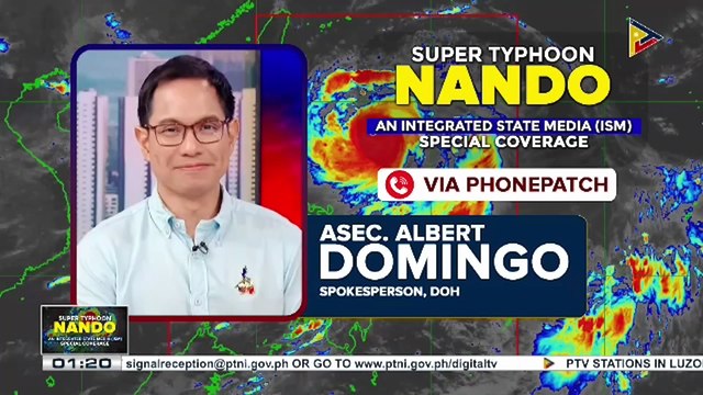Panayam kay DOH Spokesperson Asec. Albert Domingo kaugnay sa pagtugon sa hamon sa kalusugan ng Super Typhoon #NandoPH at habagat