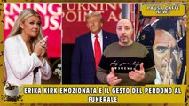 Erika Kirk emozionata e il gesto del perdono al funerale