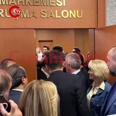 CHP İstanbul İl Başkanı Özgür Çelik hakim karşısında...